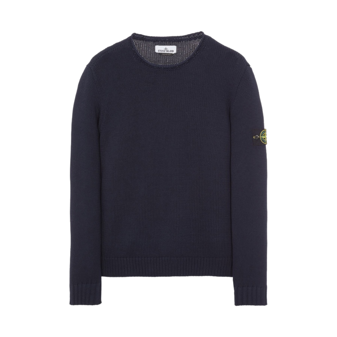 스톤 아일랜드 538B6 코튼 나일론 크루넥 니트 블루 - 23SS(Stone Island 538B6 Cotton Nylon Crewneck Knit Blue - 23SS) - 1