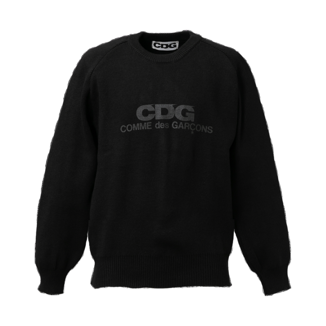 CDG 라운드넥 스쿨 풀오버 블랙(CDG Round Neck School Pullover Black)