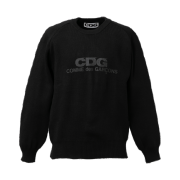 CDG Round Neck School Pullover Black
