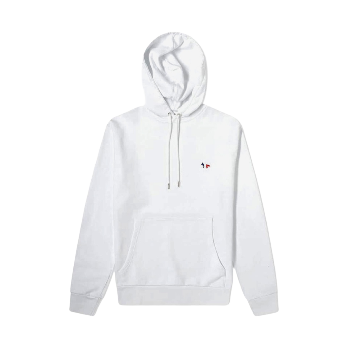 AU00307KM0001 Maison Kitsune Tricolor Fox Patch Hoodie White