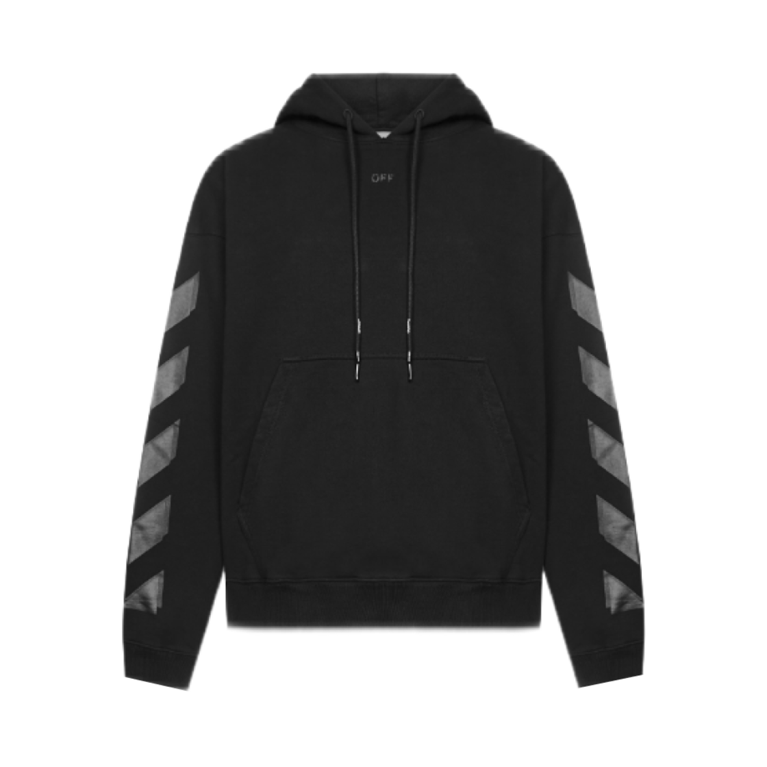 OMBB085F21FLE0101010 Off-White Rubber Arrow Hoodie Black