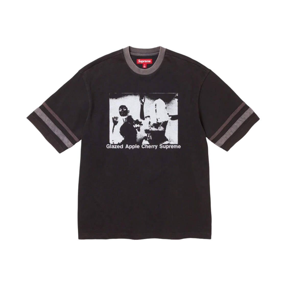 슈프림 글레이즈드 애슬레틱 숏슬리브 탑 블랙 - 23FW