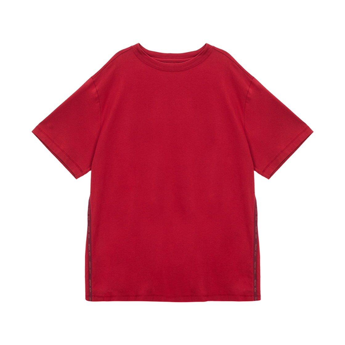MK2334TS021M0RD (W) Matin Kim Side Logo Taping Boxy Top Red