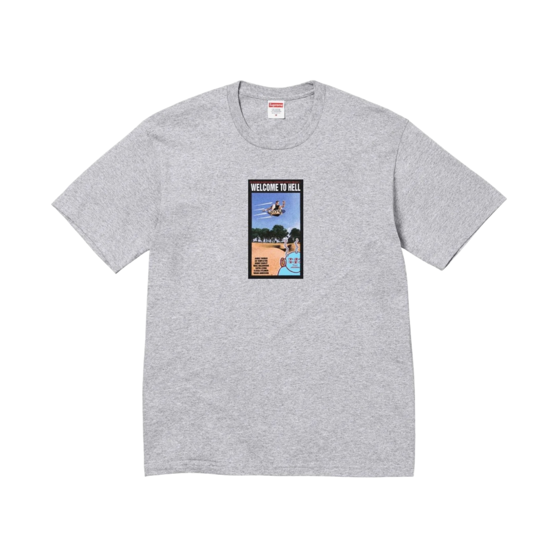 슈프림 x 토이 머신 웰컴 투 헬 티셔츠 헤더 그레이 - 24SS(Supreme x Toy Machine Welcome To Hell T-Shirt Heather Grey - 24SS) - 1