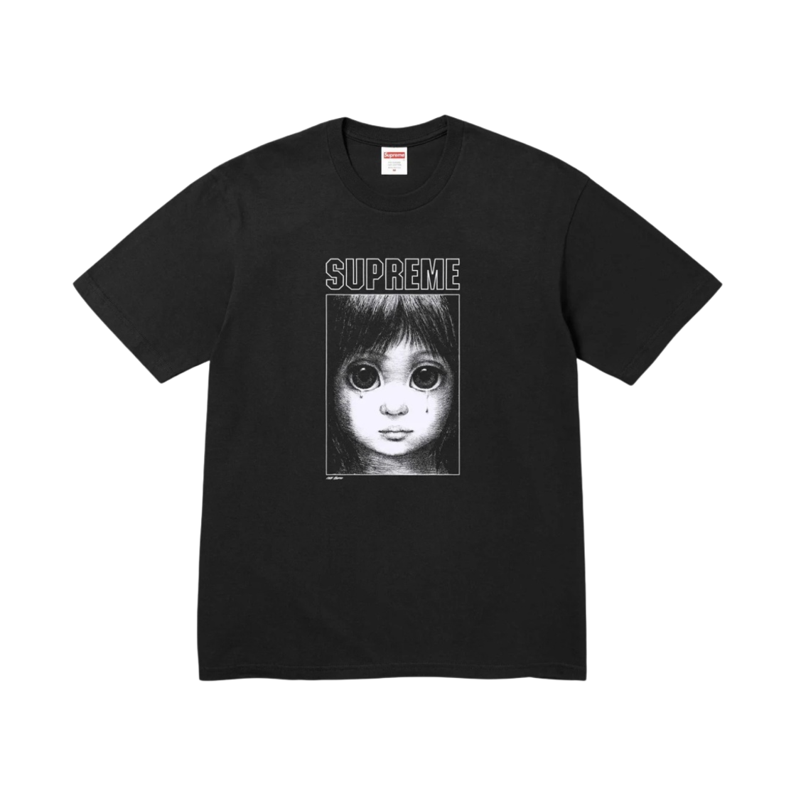 슈프림 x 마가렛 킨 티어드롭 티셔츠 블랙 - 24SS