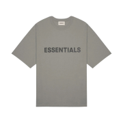 Essentials 3D Silicon Applique Boxy T-Shirt Cement - 20FW