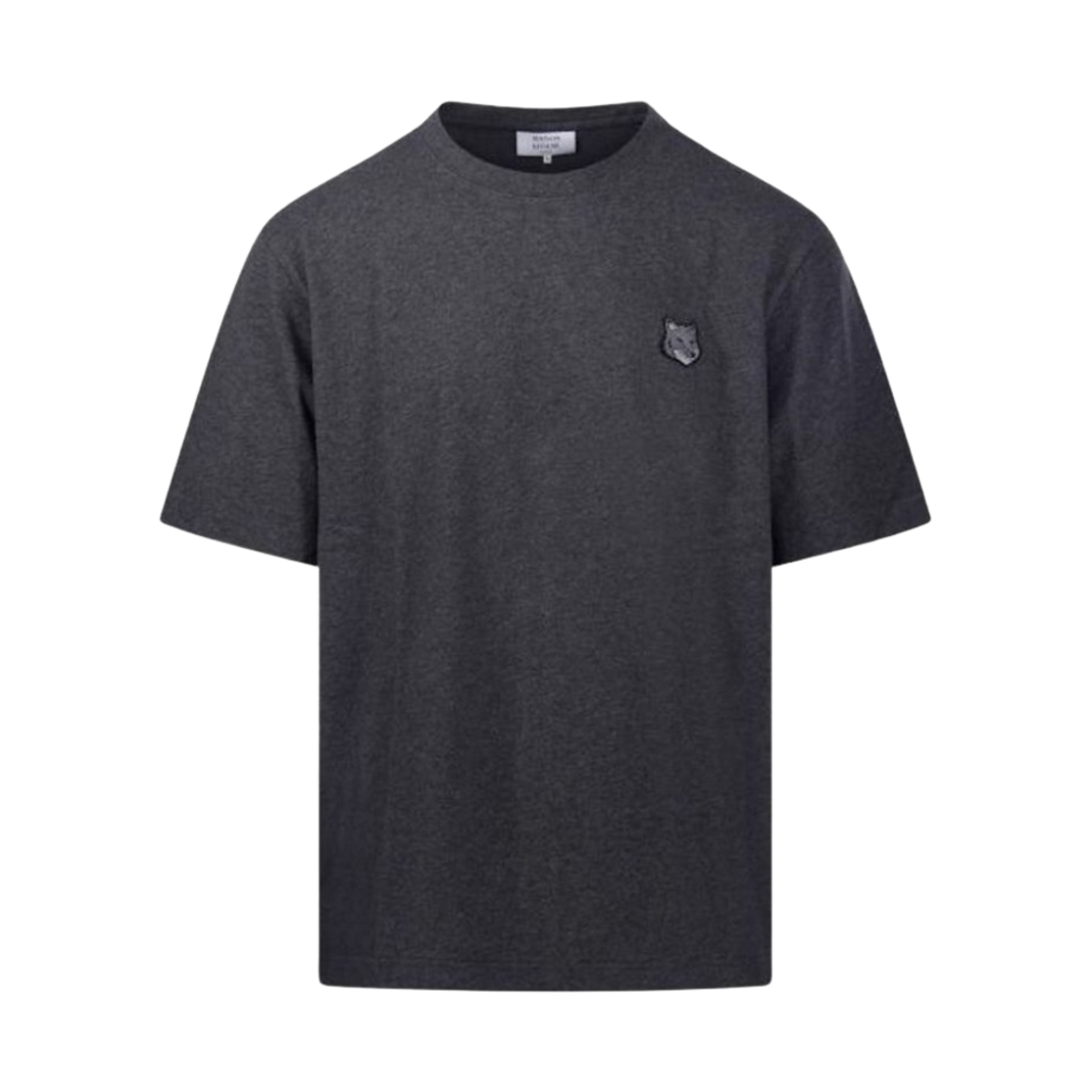 메종 키츠네 볼드 폭스 헤드 패치 오버사이즈 티셔츠 다크 그레이 멜란지