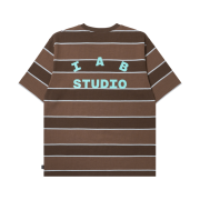 IAB Studio Striped T-Shirt Brown