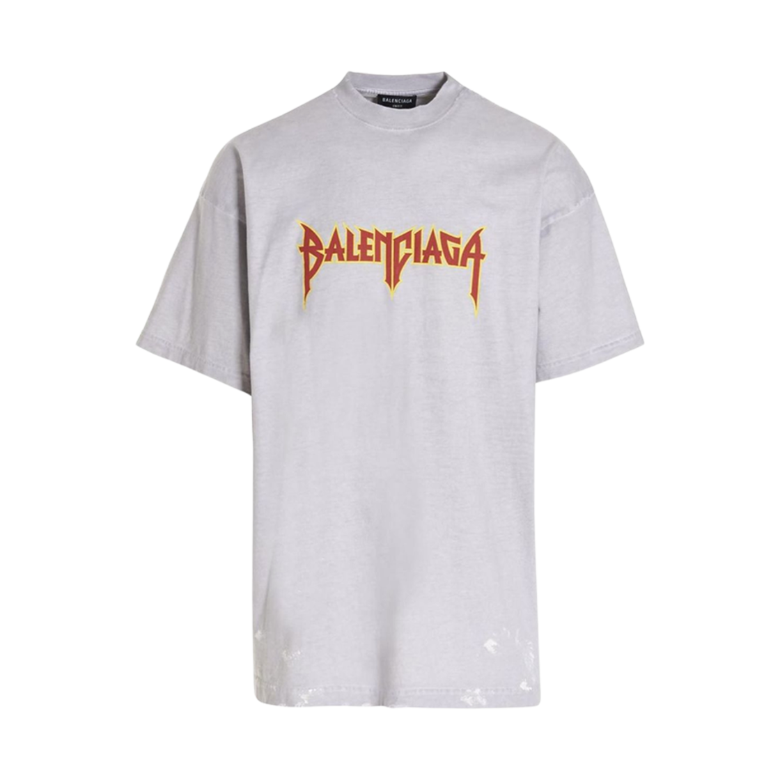 발렌시아가 메탈 빈티지 오버사이즈 티셔츠 화이트 오렌지(Balenciaga Metal Vintage Oversized T-Shirt White Orange)