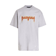 Balenciaga Metal Vintage Oversized T-Shirt White Orange