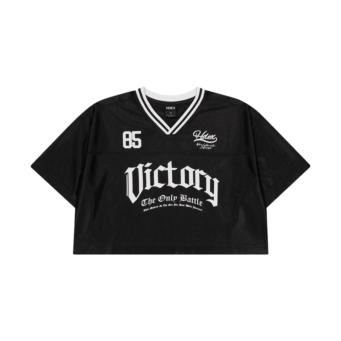 에이치덱스 우먼스 빅토리 럭비 크롭 숏 슬리브 블랙