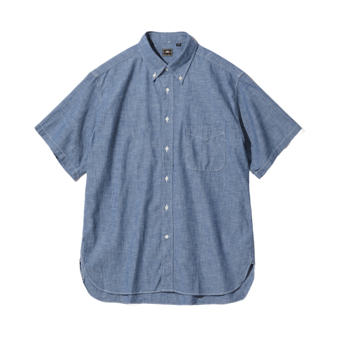 슈가 케인 5온즈 셀비지 샴브레이 버튼 다운 셔츠 숏슬리브 원 워시(Sugar Cane 5 oz. Selvedge Chambray Button Down Shirt Short Sleeve One Wash)