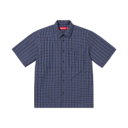 Supreme Loose Fit Mini Plaid S/S Shirt Navy - 24SS