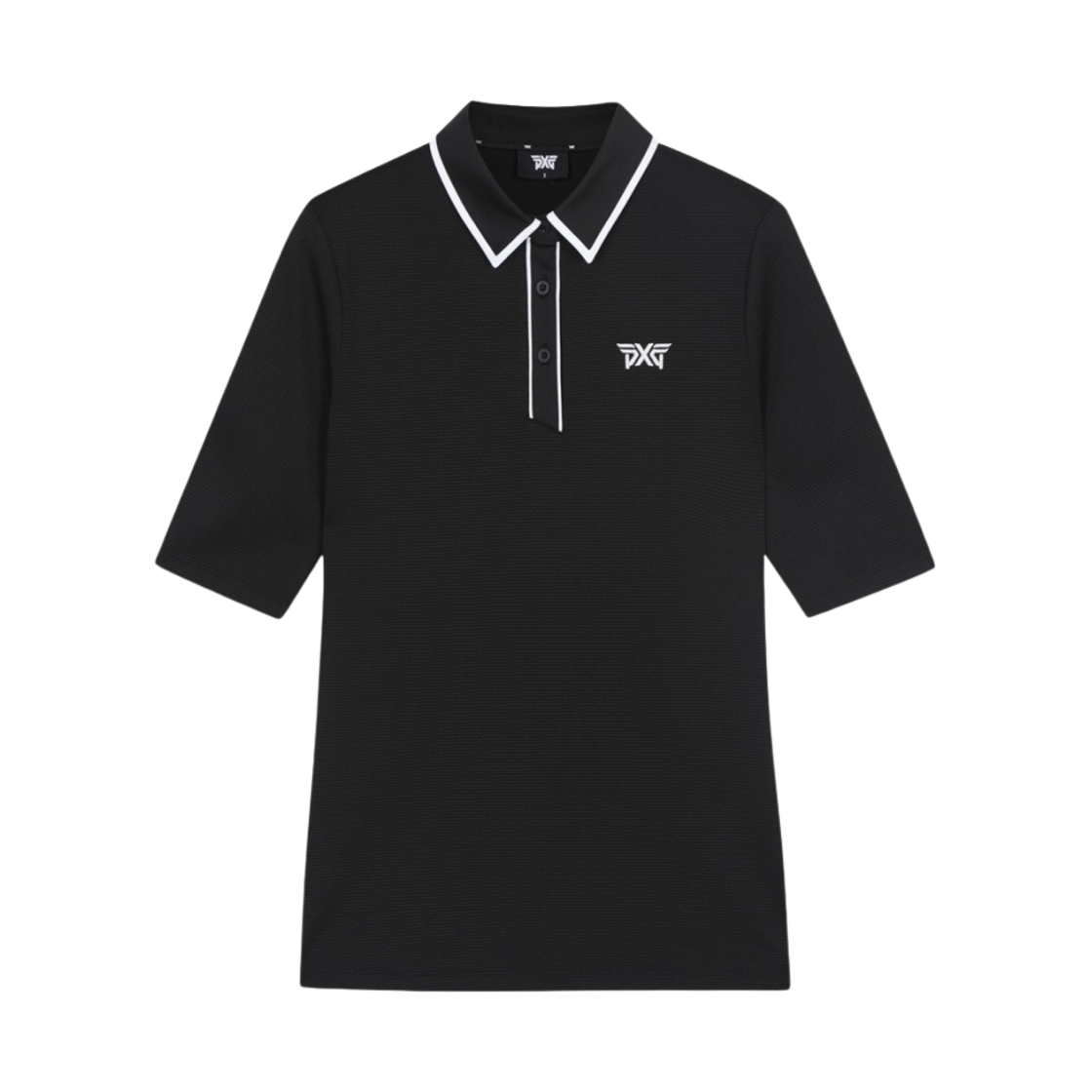 (W) 피엑스지 썸머 베이직 1/2 슬리브 숏슬리브 티셔츠 블랙((W) PXG Summer Basic 1/2 Sleeved Short Sleeve T-Shirt Black) - 1