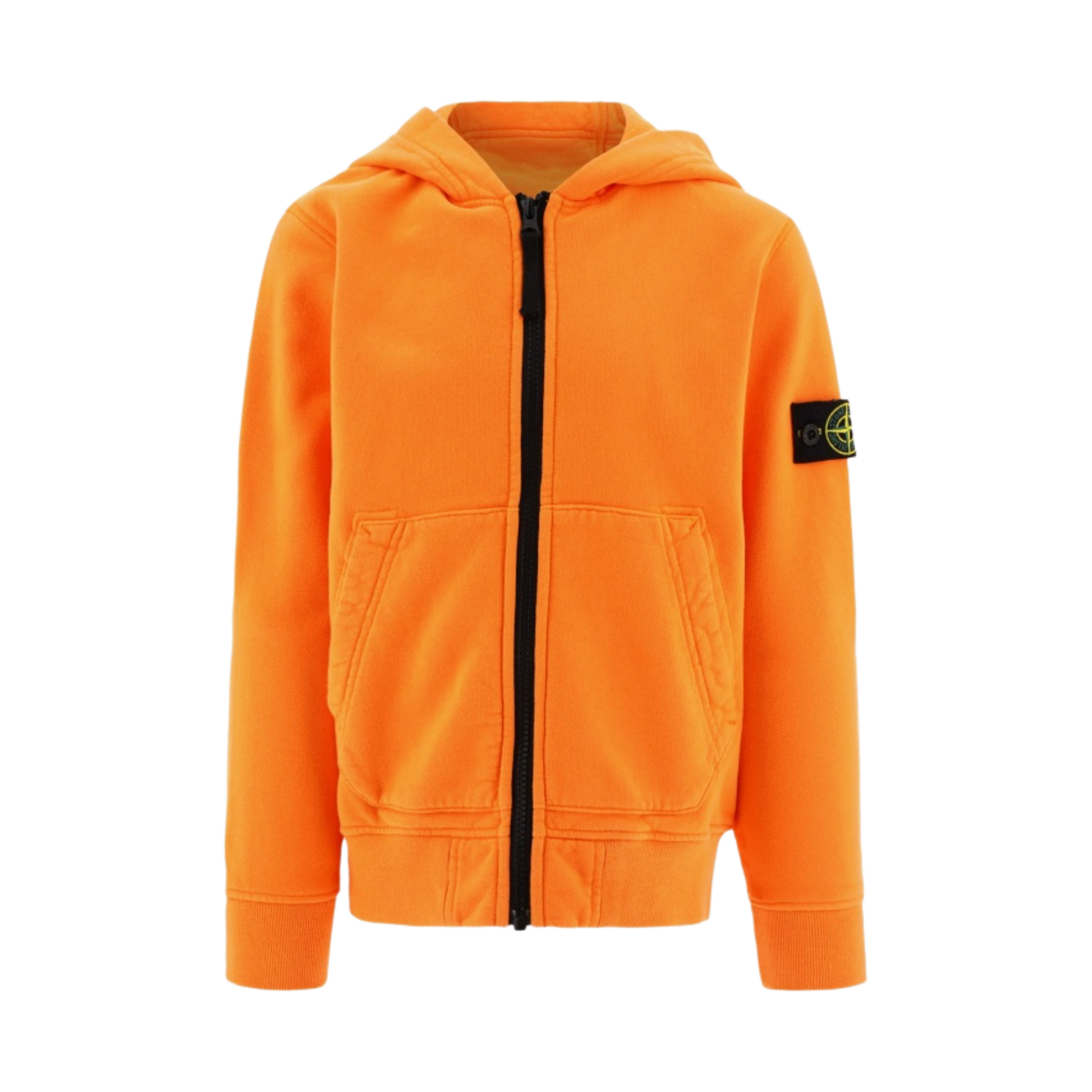 (키즈) 스톤 아일랜드 60740 코튼 플리스 풀 집업 후드 스웨트셔츠 오렌지 - 22FW((Kids) Stone Island 60740 Cotton Fleece Full Zip Hooded Sweatshirt Orange - 22FW) - 1