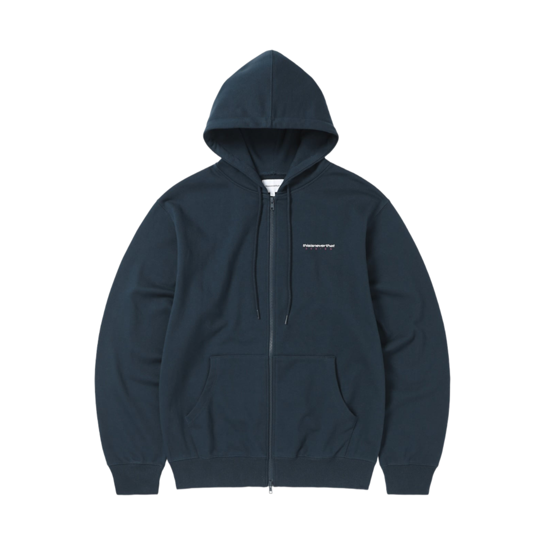 디스이즈네버댓 DSN-로고 집 후드 네이비(Thisisneverthat DSN-Logo Zip Hoodie Navy)