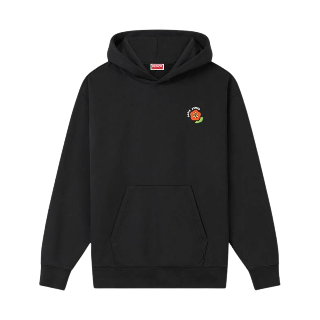 겐조 팝 자수 오버사이즈 코튼 후드 블랙(Kenzo Pop Embroidered Oversized Hoodie in Cotton Black)