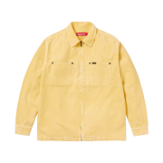 Supreme Washed Corduroy Zip Up Shirt Yellow - 24SS