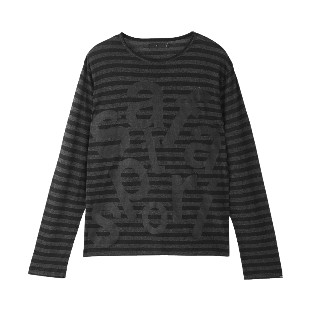 saf0099 Safarispot Ticketing Stripe Border Tee Black