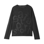 Safarispot Ticketing Stripe Border Tee Black