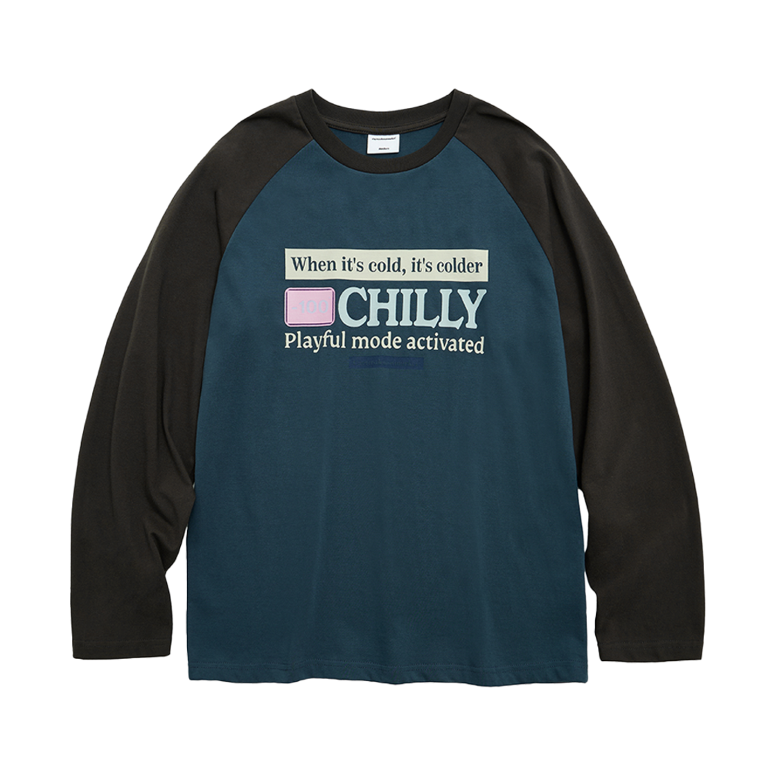 캑터스도넛마켓 칠리 래글런 롱슬리브 티 스틸 블루