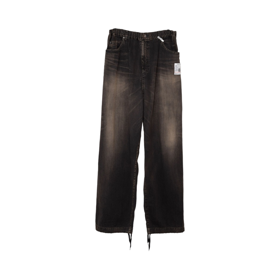 J12PT022-BLACK Maison Mihara Yasuhiro Light Denim Wide Pants Black
