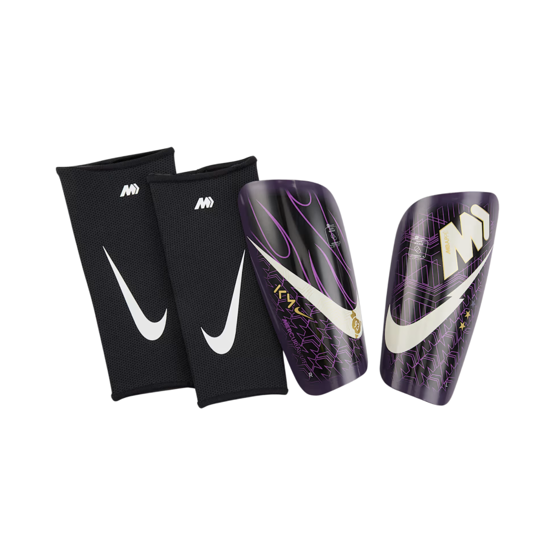HF0549-585 Nike Mercurial Dream Speed Lite Football Shinguards Grand Purple Black