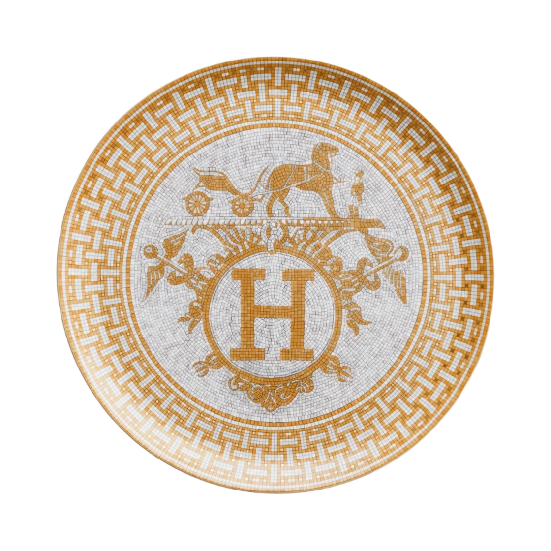 P026022P Hermes Mosaique Au 24 Tart Platter Gold