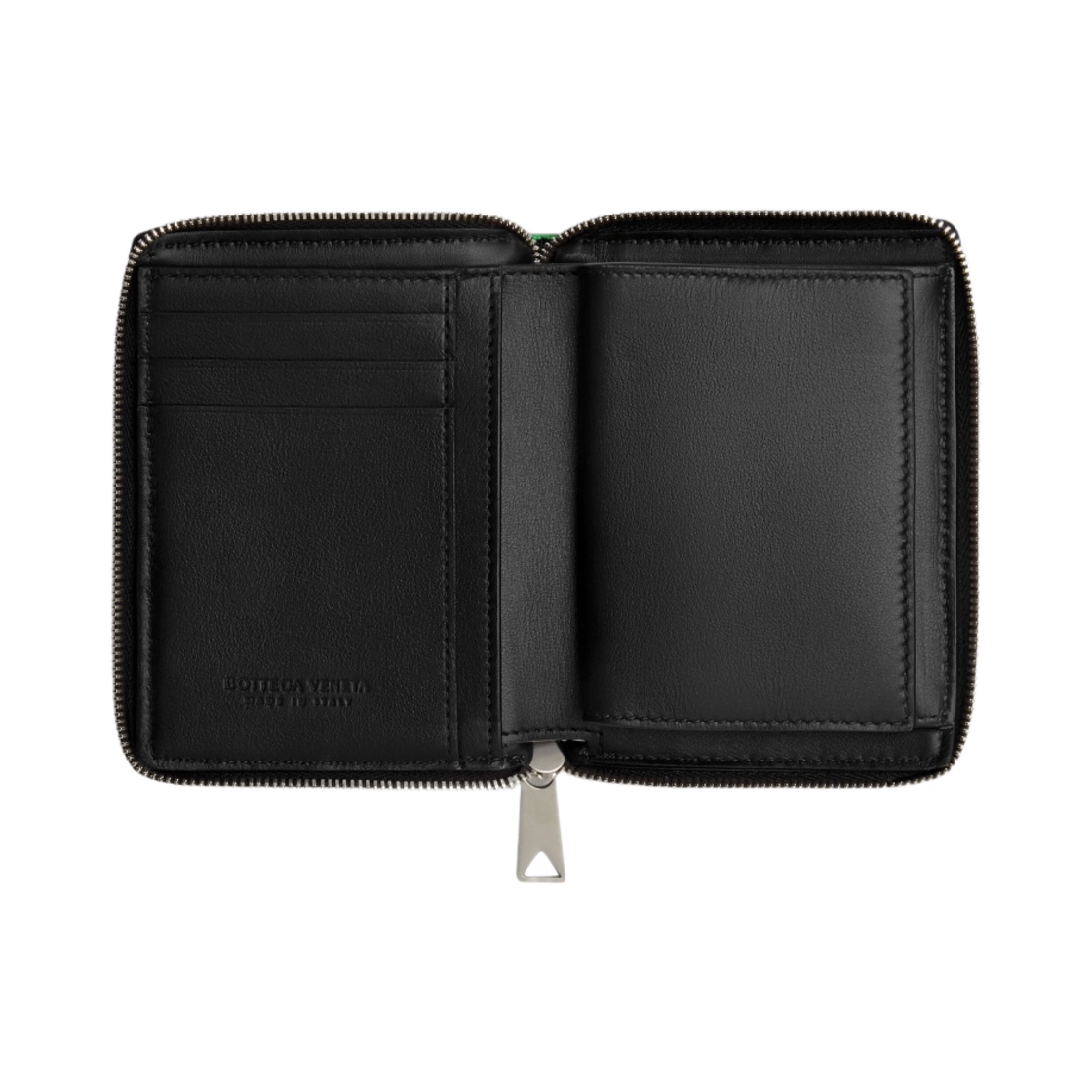 보테가 베네타 컴팩트 집 어라운드 지갑 블랙 패러킷(Bottega Veneta Compact Zip Around Wallet Black Parakeet) - 2