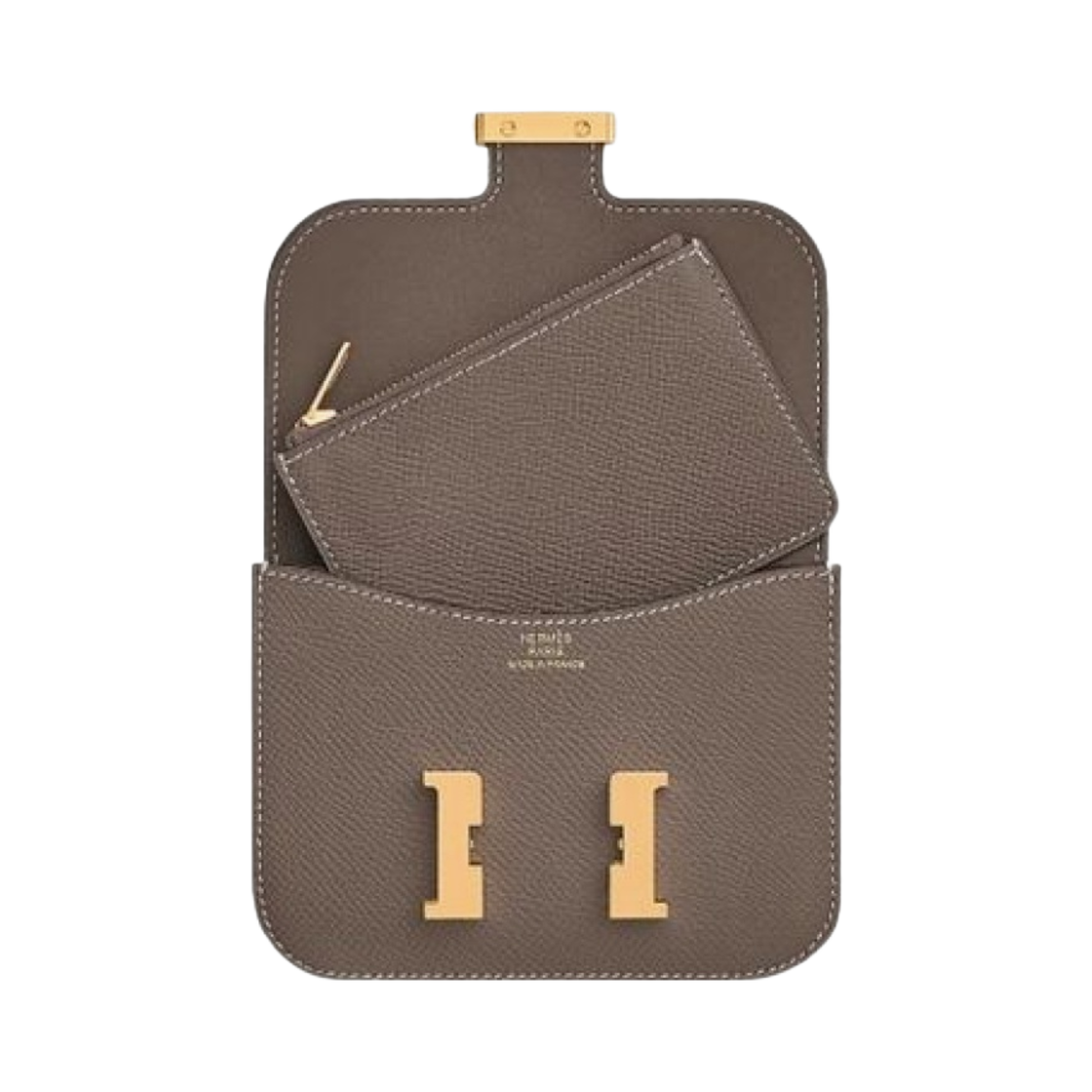 에르메스 콘스탄스 슬림 지갑 앱송 & 골드 하드웨어 그리 에땅(Hermes Constance Slim Wallet Epsom & Gold Gris Etain) - 2