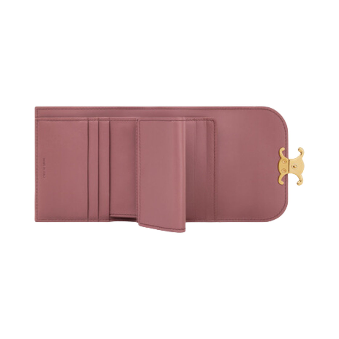 셀린느 샤이니 카프스킨 트리옹프 스몰 플랩 월렛 빈티지 로즈(Celine Small Flap Wallet Triomphe in Shiny Calfskin Vintage Rose) - 2