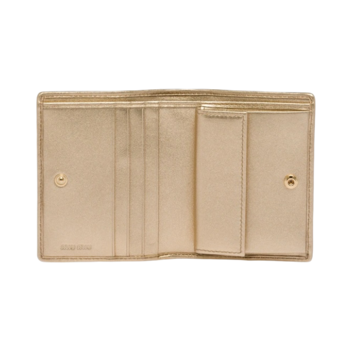 미우 미우 마테라쎄 나파 가죽 플랩 지갑 플래티넘(Miu Miu Matelasse Nappa Leather Flap Wallet Platinum) - 2