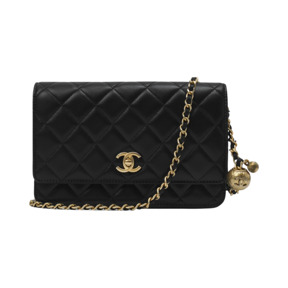 샤넬 체인 지갑 램스킨 & 골드 메탈 블랙(Chanel Wallet On Chain Lambskin & Gold Black)