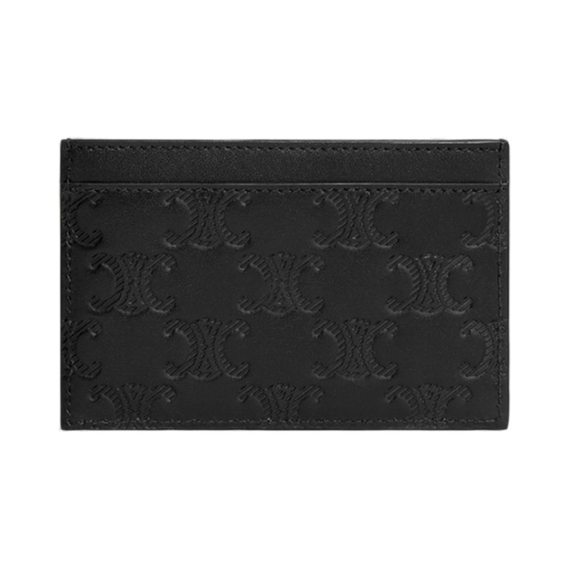 셀린느 카드 홀더 카프스킨 트리옹프 엠보스 블랙(Celine Card Holder in Calfskin with Triomphe Embossed Black) - 3