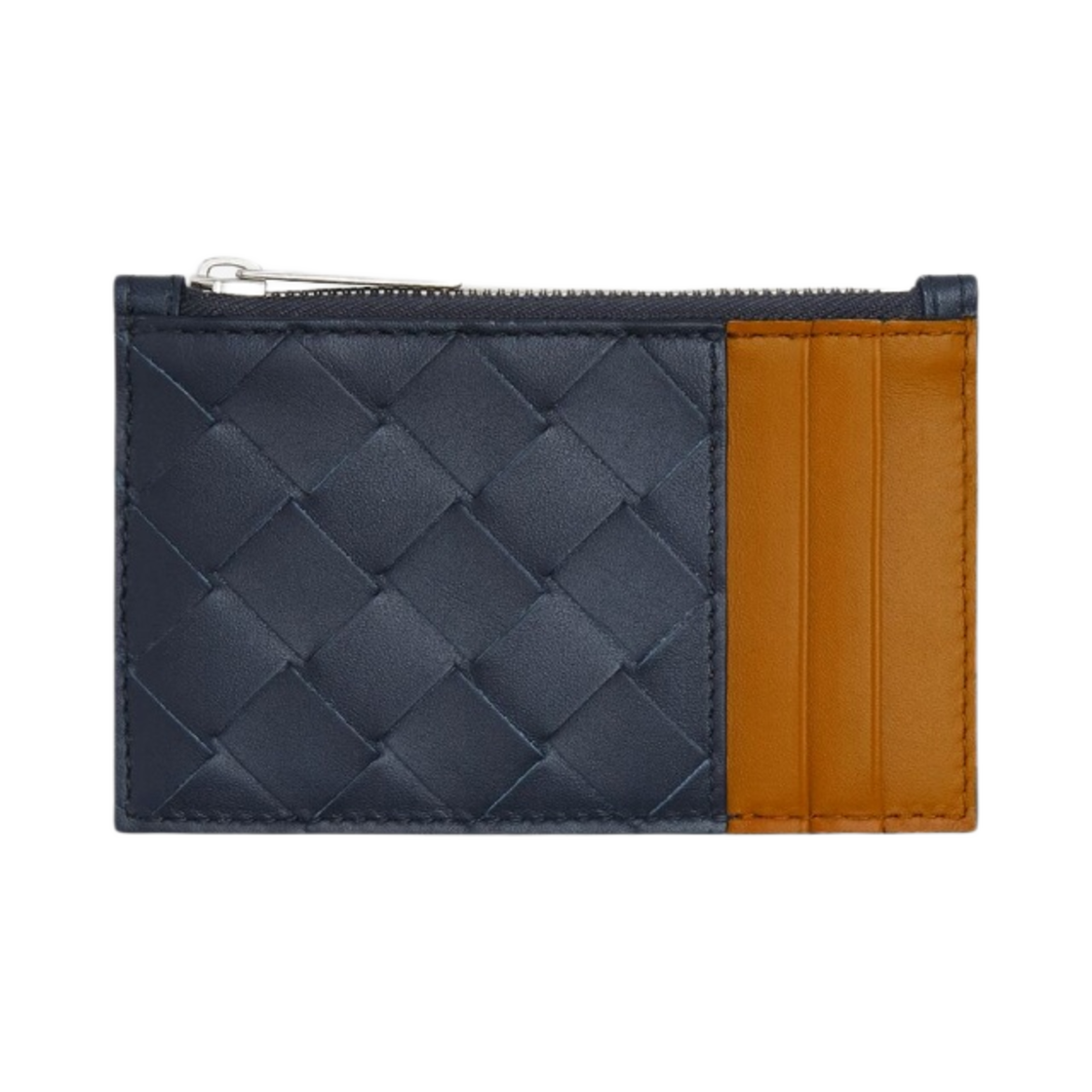 755985VCPQ54041 Bottega Veneta Intrecciato Zipped Card Case Space Cob