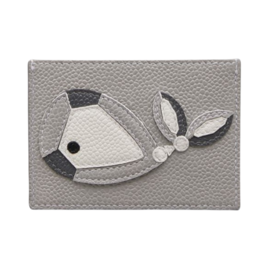 톰브라운 웨일 아플리케 페블 카드 홀더 그레이(Thom Browne Whale Applique Pebbled Card Holder Grey) - 2