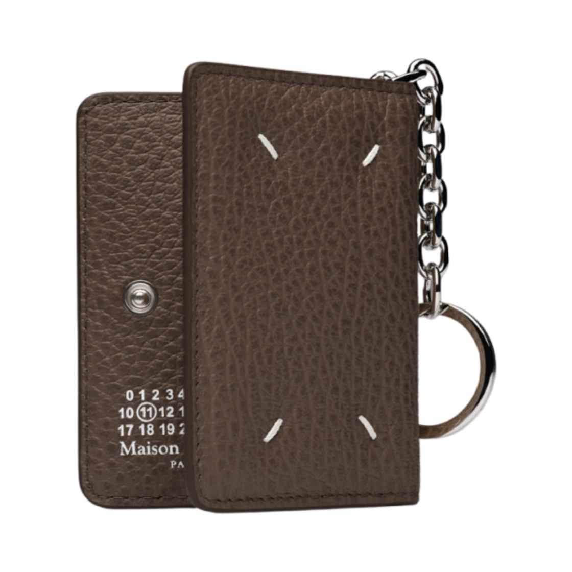 메종 마르지엘라 포 스티치 키링 카드 홀더 브라운(Maison Margiela Four Stitches Keyring Card Holder Brown) - 2