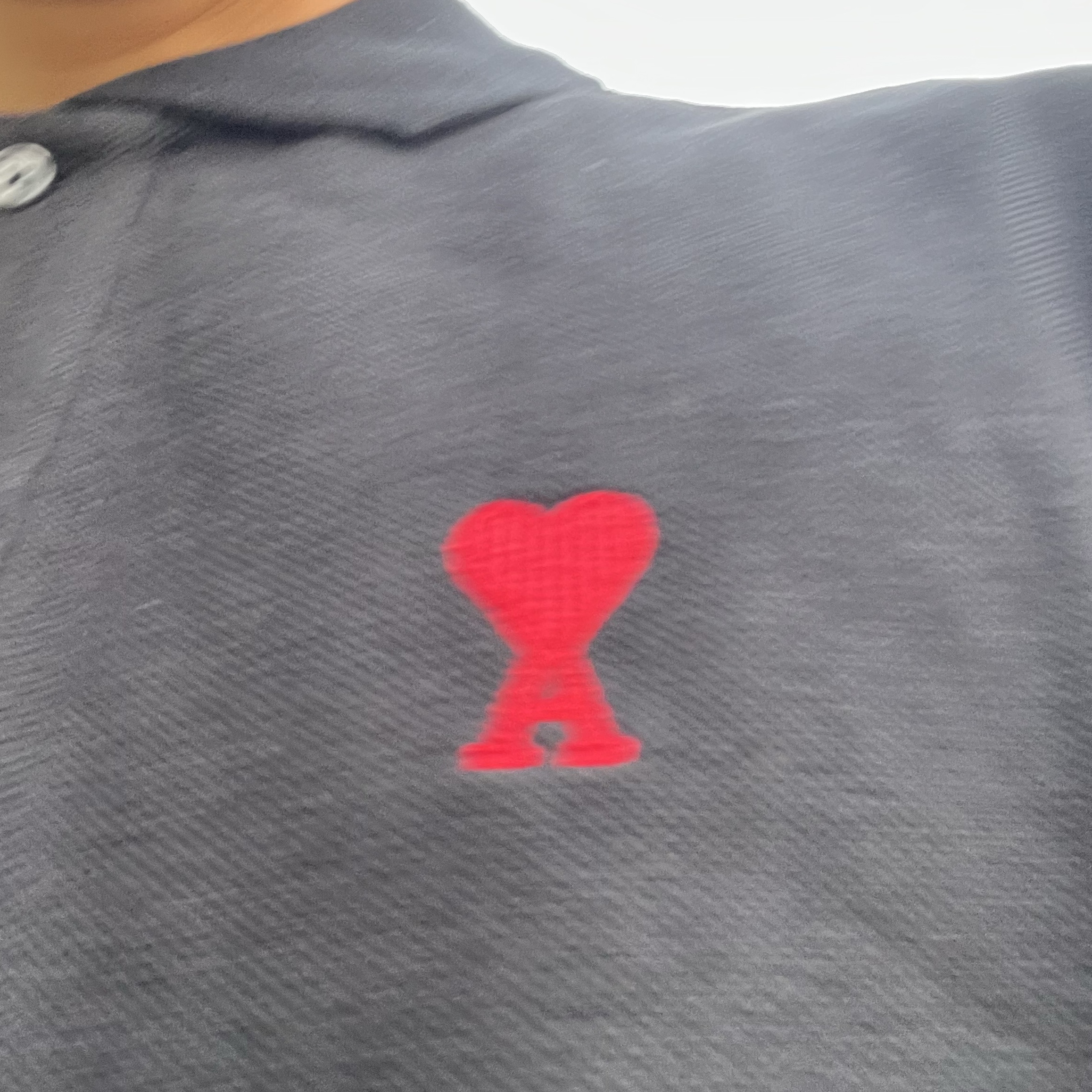 AMI de Coeur Polo Shirt Black 착용 스타일