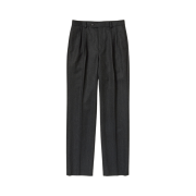 Auralee Bluefaced Wool Dobby Slacks Charcoal