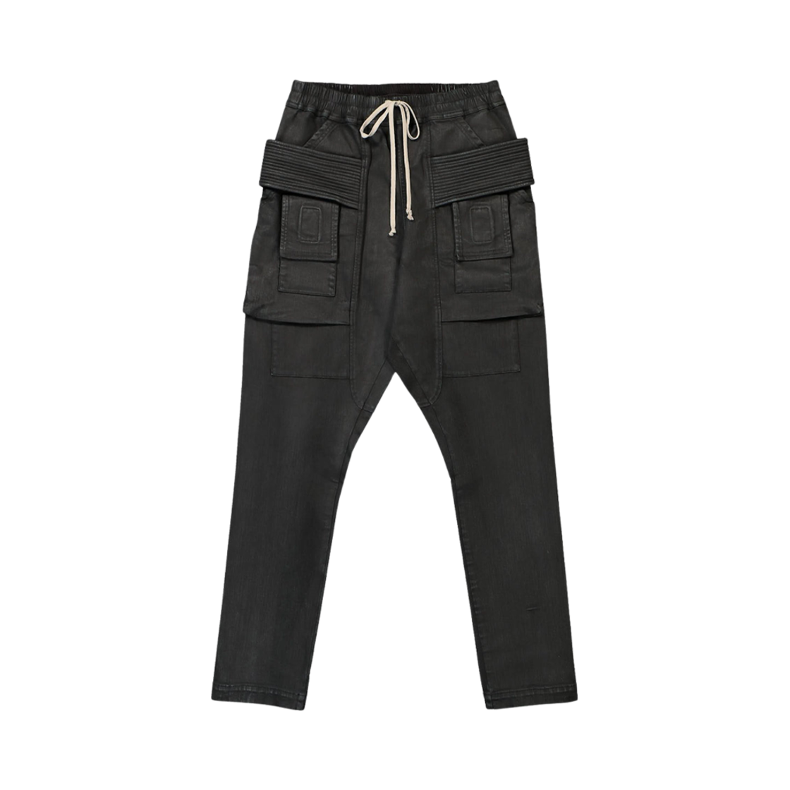 릭 오웬스 다크쉐도우 크리치 카고 드로우스트링 팬츠 블랙 왁스(Rick Owens Drkshdw Creatch Cargo Drawstring Pants Black Wax)