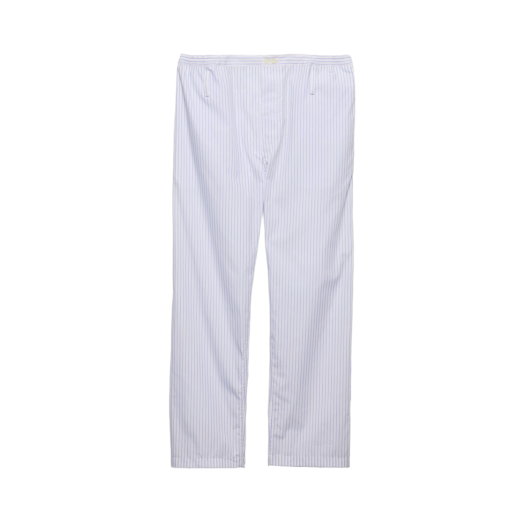 SPH492-16F0-F0V5N Prada Striped Poplin Pants White Light Blue
