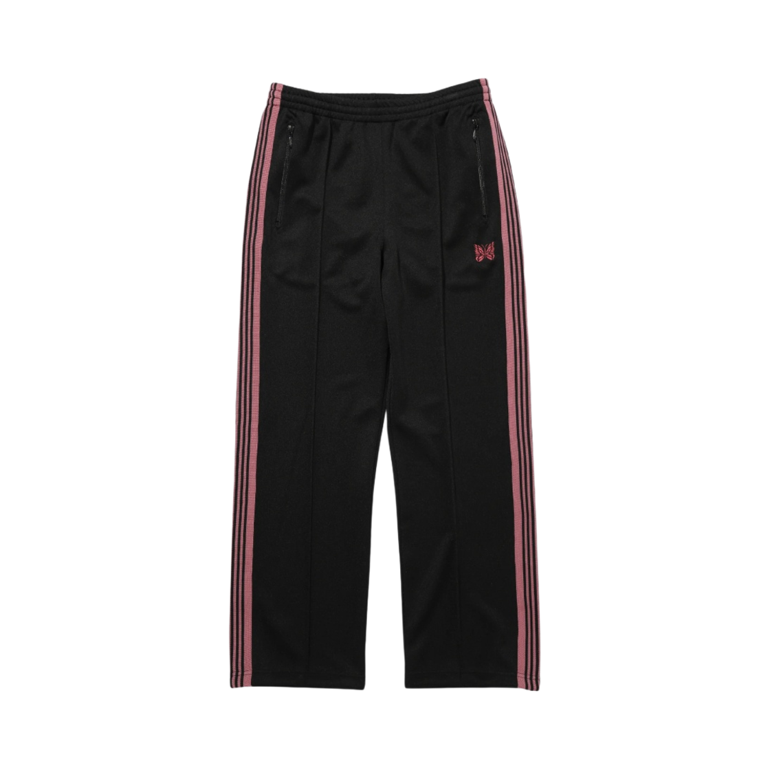 LQ229C Needles Straight Track Pants Poly Smooth Black