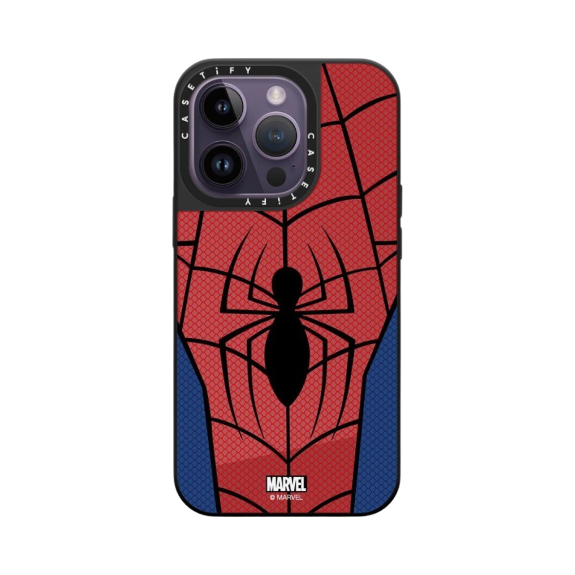 케이스티파이 x 마블 아이폰 스파이더맨 수트 맥세이프 미러 케이스 실버 미러 블랙 범퍼(Casetify x Marvel iPhone Spider-Man Suit Magsafe Mirror Case Silver Mirror Black Bumper) - 2