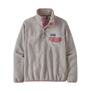 (W) Patagonia Lightweight Synchilla Snap-T Fleece Pullover Oatmeal Heather Light Star Pink