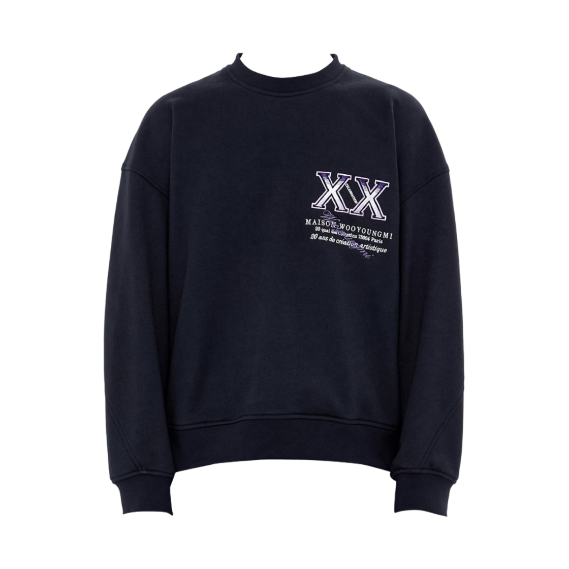 우영미 깃털 엠보스 스웨트셔츠 네이비 - 23FW(Wooyoungmi Feather Embossed Sweatshirt Navy - 23FW) - 2