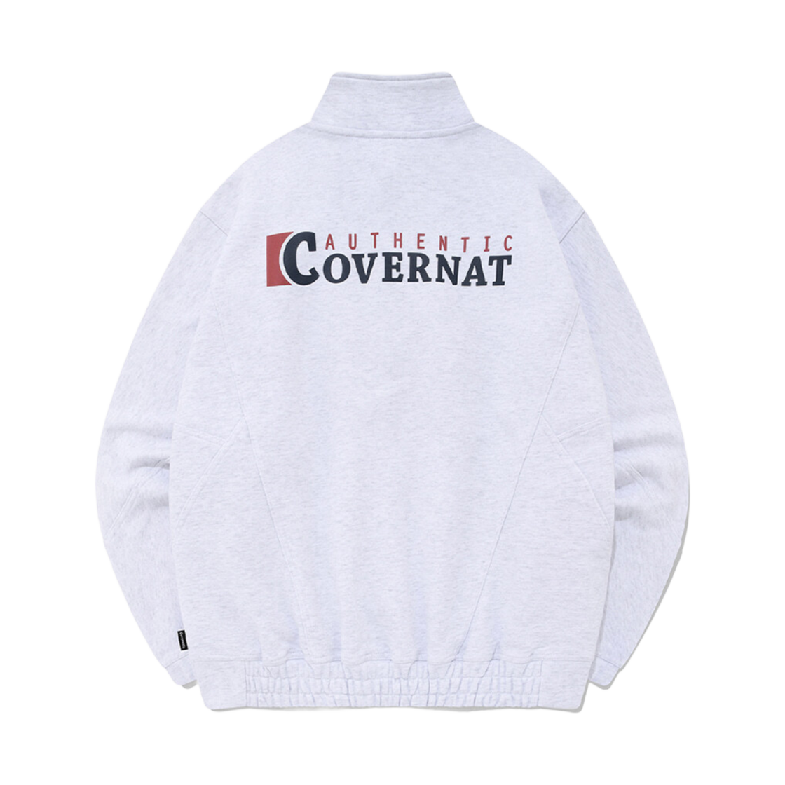 커버낫 오버핏 쉐브론 스웨트셔츠 아노락 헤더 그레이(Covernat Oversized Fit Chevron Sweatshirt Anorak Heather Grey) - 2