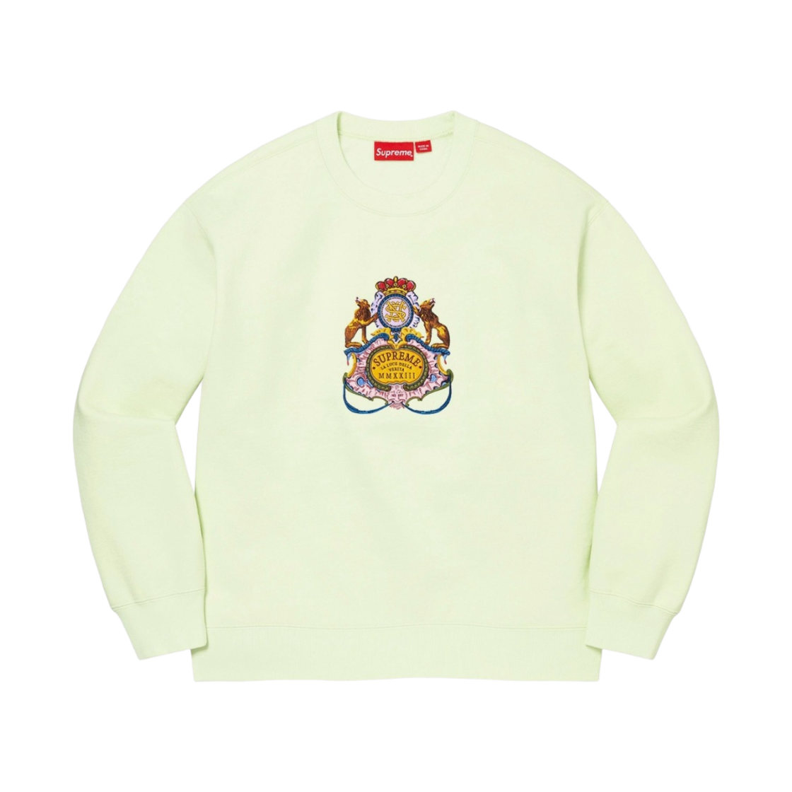 슈프림 크레스트 크루넥 라이트 그린 - 23SS(Supreme Crest Crewneck Light Green - 23SS) - 1