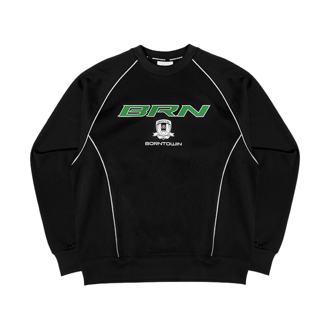본투윈 BRN 실버 라인 져지 스웻셔츠 블랙