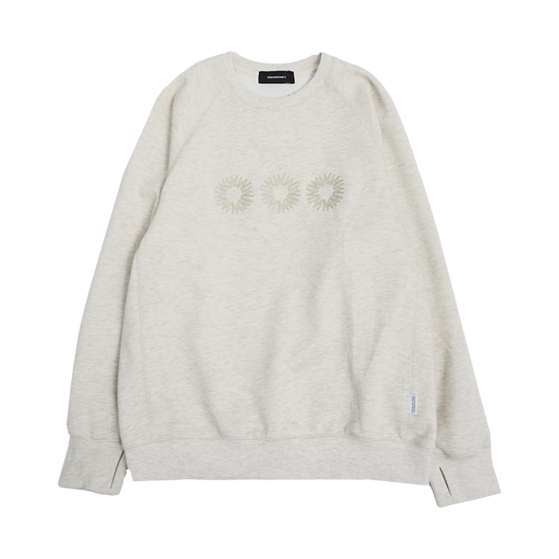 999휴머니티 EVD 스웨트 맨투맨 오트밀(999Humanity EVD Sweat MTM Oatmeal)