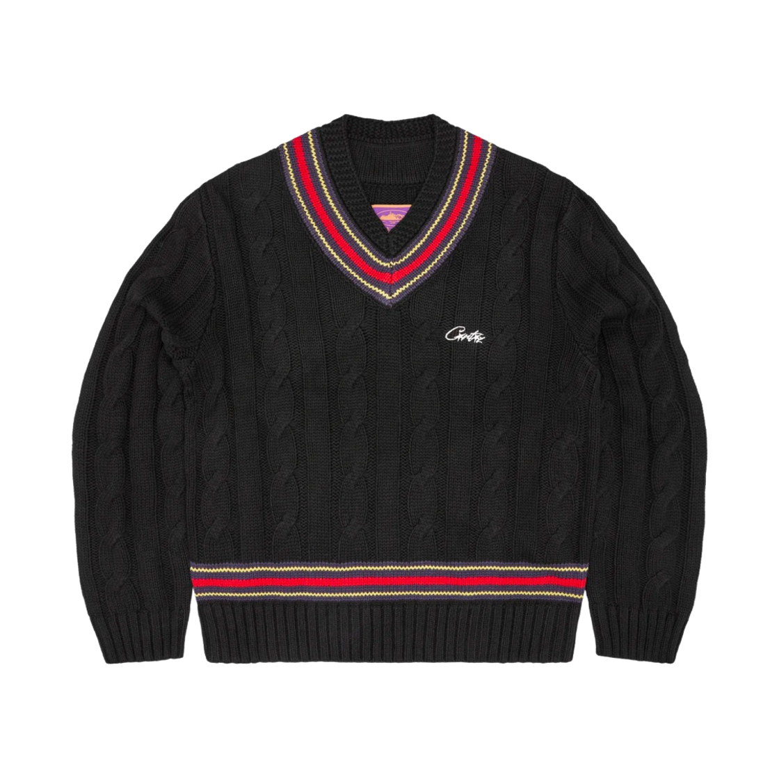 코르테이즈 윔블던 니트 스웨터 블랙(Corteiz Wimbledon Knit Sweater Black)